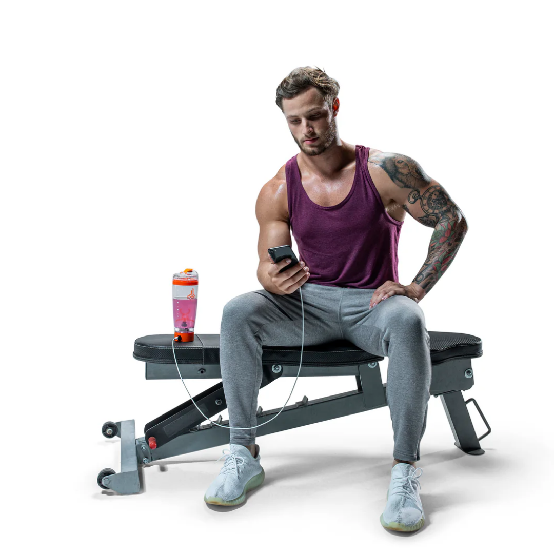 Power Shaker Automatic Powder Blending Bottle and Portable Device Charger