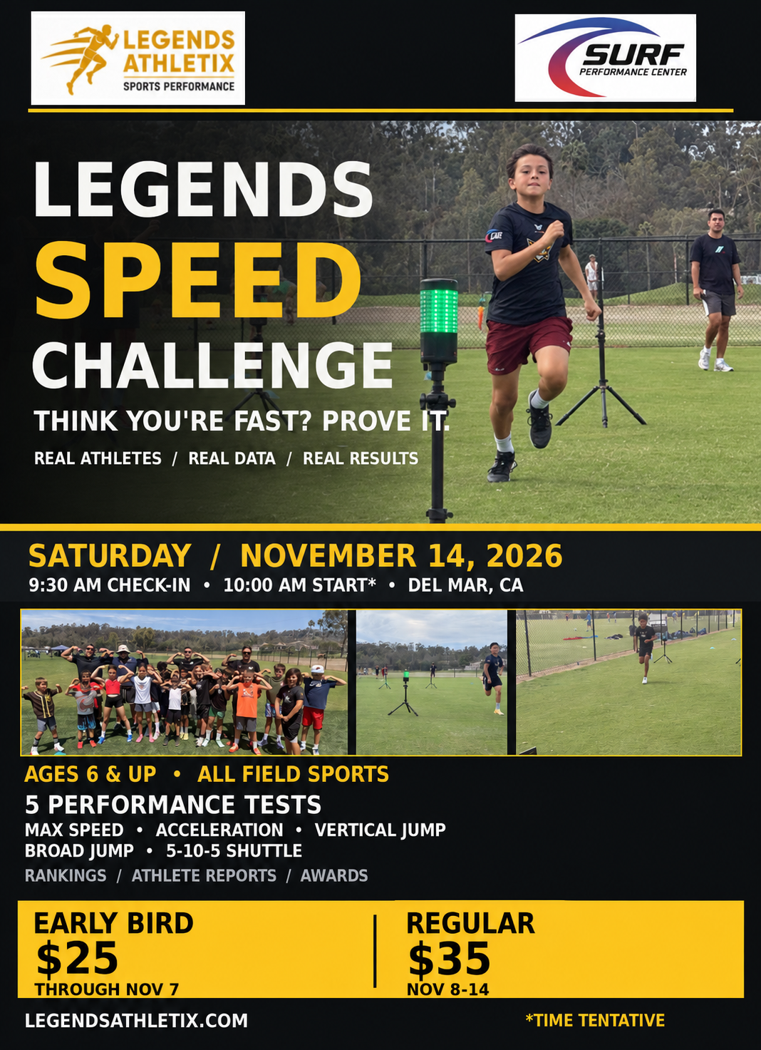 Legends Speed Challenge | Youth Athletic Combine