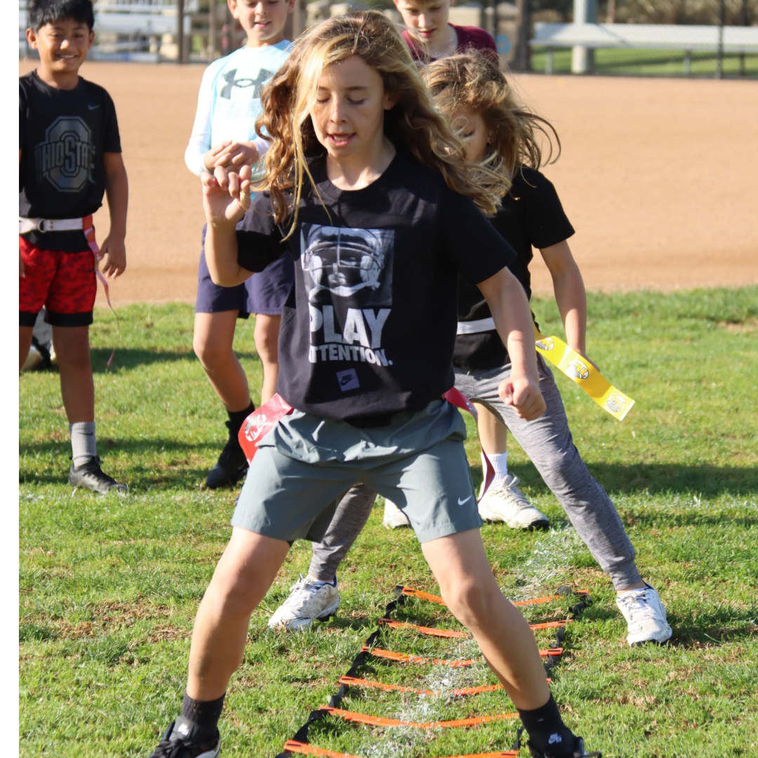 Youth flag football speed and agility training